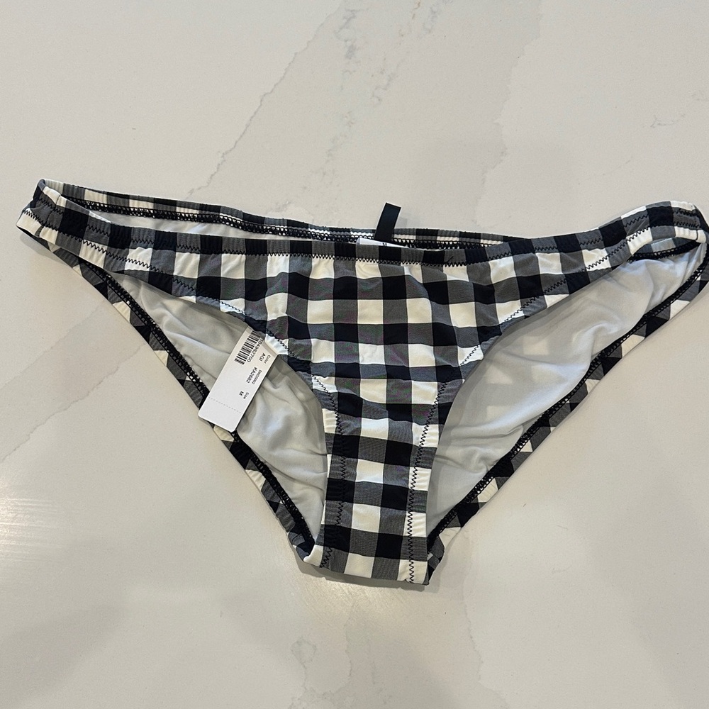 NWT J. Crew Monochrome Checkered Swim Bottom